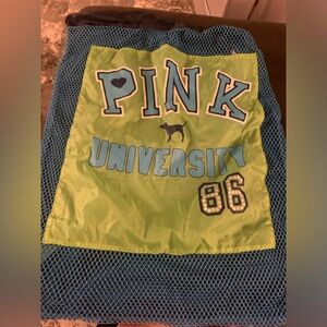 VS Pink Mesh Backpack Early 2000s